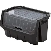 Prosperplast Multifunktionsbehälter Stapelbehälter Stapelbox Kleinteilebox Sortimentsbox Aufbewahrung Transparenter Deckel 580 x 380 x 342 mm