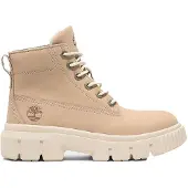 Timberland Schnürboots "GREYFIELD MID LACE UP BOOT", Damen, Gr. 42, beige (light beige nubuck), Leder, Schuhe Schnürboots, Winterstiefel, Schnürstiefel, Winterschuhe