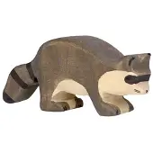 Holztiger Waschbär aus Holz