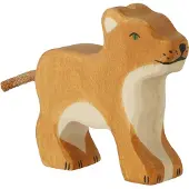 Holztiger Löwe, klein, stehend