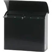 V-Part Wandbriefkasten, 41,5 cm Anthrazit Feuergeprüfter Briefkasten aus Metall