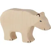 Goki Holztiger Holz Eisbär Spielfigur - nachhaltiges Holzspielzeug