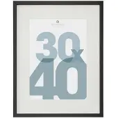 Atmosphera Manu - 30x40cm Bilderrahmen aus MDF und Glas in Schwarz