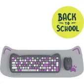Canyon kabelloses Tastatur- und Mausset, HSET-W6 Kitty Edition, lila