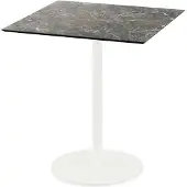Essentials Urban Terrassentisch Weiß gestell + Galaxy Marble HPL 70x70 cm