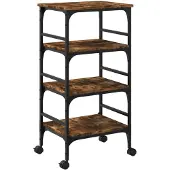 vidaXL Küchenwagen Räuchereiche 45x35x89,5 cm Holzwerkstoff