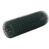 vidaXL Drahtzaun Stahl mit PVC-Beschichtung 25x0,5 m Grün