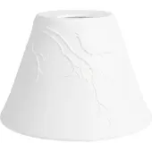Clayre & Eef Pendelleuchten-Schirm Ø 15x10 cm Weiß Porzellan Vögel auf Zweigen