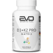 EVO SPORTS FUEL Vitamin D3 + K2 Mk-7 mit Magnesium & Calcium – 90 Kapseln St