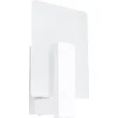 Sollux Wandleuchte LAPPO weiß 1xE14 10W Holz/Glas 30.5x12x16cm