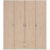 Parisot Kleiderschrank "Daily 11", braun (jackson eiche nachbildung), B:160cm H:185cm T:51cm, Holzwerkstoff, Schränke, Kleiderschrank