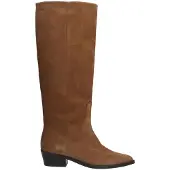 Manfield Braune Veloursleder-Stiefel mit hohem Schaft | Größe 38