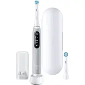 Oral-B Elektrische Zahnbürste "iO 6" 2 Stk. Aufsteckbürsten mit Magnet-Technologie, Display, 5 Putzmodi, Reiseetui