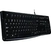 Logitech K120, Volle Größe (100%), Kabelgebunden, USB, QWERTY, Schwarz