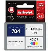 ActiveJet AH-704CR Tintenpatrone (Ersatz für HP 704 CN693AE; Prämie; 21 ml; farbe), Hohe (XL-) Ausbeute, Cyan, Magenta, Gelb, Tinte auf Pigmentbasis, 21 ml, 1 Stück(e), 440 Seiten