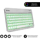 Subblim Smart Backlit Bluetooth Funktastatur Spanisch
