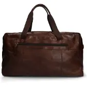 Manfield Brauner Weekender aus Leder | Größe Onesize