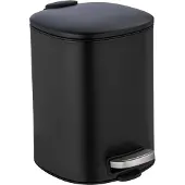 Wenko Treteimer Alassio, Schwarz 5 L, Easy-Close Absenkautomtik Wenko