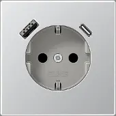 JUNG AL152015CA USB-Steckdose Typ A+C aluminium LS990