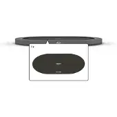 Berg Trampolin Sprungtuch oval 350x250 cm