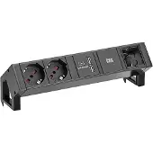 Bachmann 902.613 DESK2 2xP40 1xUSB Charger 1xCM 0,2m RAL9005 902613