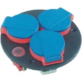 Brennenstuhl Steckdoseneinsatz-Montageplatte 3-fach IP44 Thermostat mit Kontroll-Leuchte, 1081090