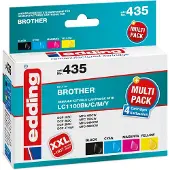 Edding EDD-435, Schwarz, Cyan, Magenta, Gelb, 17 ml, 9 ml, 4 Stück(e), Multipack