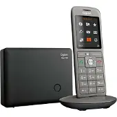 Gigaset CL660, Analoges/DECT-Telefon, Kabelloses Mobilteil, Freisprecheinrichtung, 400 Eintragungen, Anrufer-Identifikation, Anthrazit