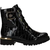 Remonte Schnürstiefelette, Blockabsatz, Schnürboots im Kroko-Look, Innenreißverschluss