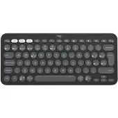 Logitech Pebble Keys 2 K380s, Mini, Kabellos, Bluetooth, Scherenschalter, QWERTY, Graphit