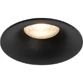 QAZQA - Modern Moderner Einbaustrahler Schwarz GU10 50mm - Gijs I Wohnzimmer I Schlafzimmer - Aluminium Rund - LED geeignet GU10