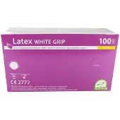 Papstar Latex white grip Einmalhandschuhe 100 St