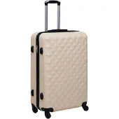 vidaXL Hartschalen-Trolley Golden ABS