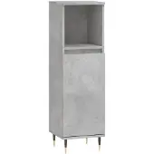 vidaXL Badschrank Betongrau 30x30x100 cm Holzwerkstoff