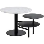 Ebuy24 Lahti Couchtisch Marmor weiß schwarz.