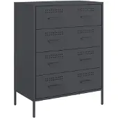 vidaXL Sideboard Anthrazit 68x39x89 cm Stahl