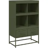 vidaXL Highboard Olivgrün 68,5x39x111,5 cm Kaltgewalzter Stahl