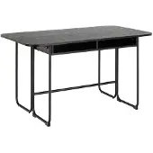 Ebuy24 Darlington Esstisch 140x40, 80cm ausziehbar schwarz.