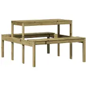 vidaXL Picknicktisch 110x134x75 cm Imprägniertes Kiefernholz