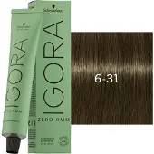 Schwarzkopf Professional Igora Zero Amm Permanente Färbung 60 ml 6-31