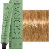 Schwarzkopf Professional Igora Zero Amm Permanente Färbung 60 ml 7-55