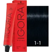 Schwarzkopf Professional Igora Royal Cools Permanente Färbung 60 ml 1-1 Blauschwarz