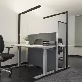 Arcchio Stehlampe Jolinda , dimmbar, schwarz, für Arbeitszimmer / Büro, Aluminium, Modern