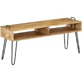 vidaXL TV-Tisch Massivholz Mango 110x35x45 cm