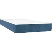 vidaXL Taschenfederkernmatratze Mittel Dunkelblau 100x210x20 cm Samt