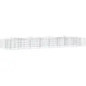 vidaXL Gabionen-Hochbeet mit Hochbogen 600x100x50 cm Verzinktes Eisen