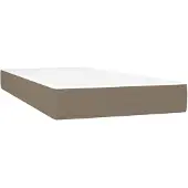 vidaXL Taschenfederkernmatratze für Kinder Mittel Taupe 80x160 cm Stoff