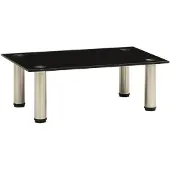 vidaXL TV-Tisch 40x35x17 cm Schwarz Hartglas