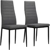 vidaXL Esszimmerstühle 2 Stk. Hellgrau Stoff