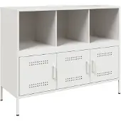vidaXL Sideboard Weiß 100,5x39x79 cm Stahl